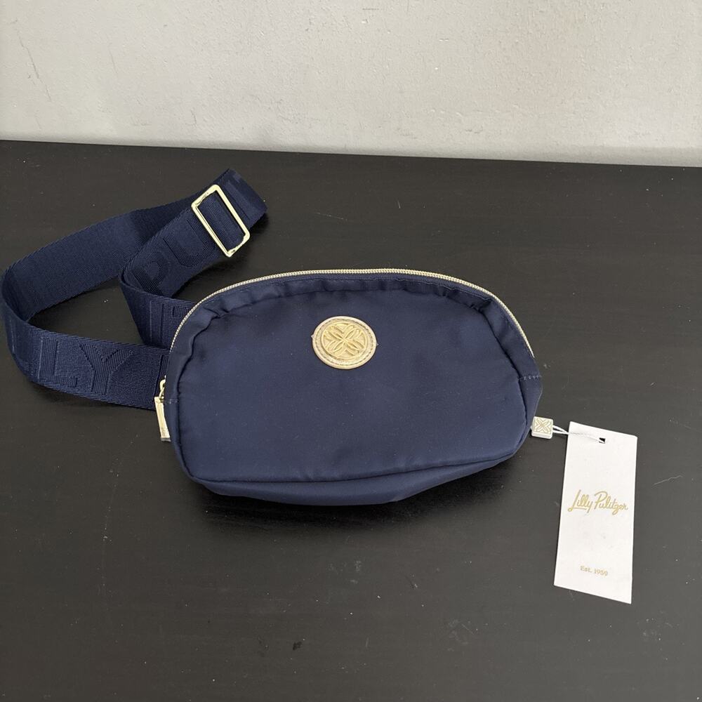 NWT Lilly Pulitzer Jeanie Belt Bag Fanny Pack Crossbody in True Navy Blue